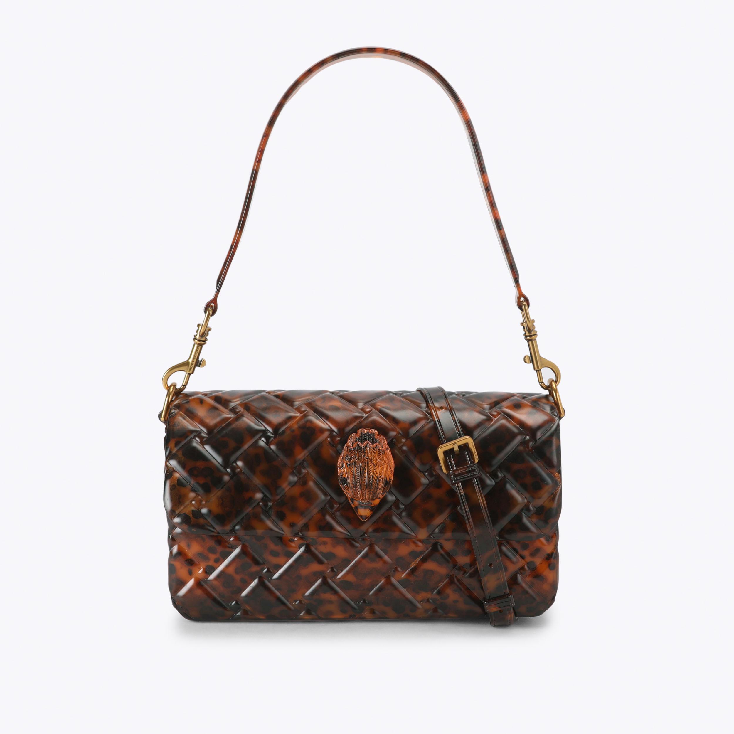 戈 JELLY KENSINGTON SH DR Brown Tortoiseshell Shoulder Bag by Kurt