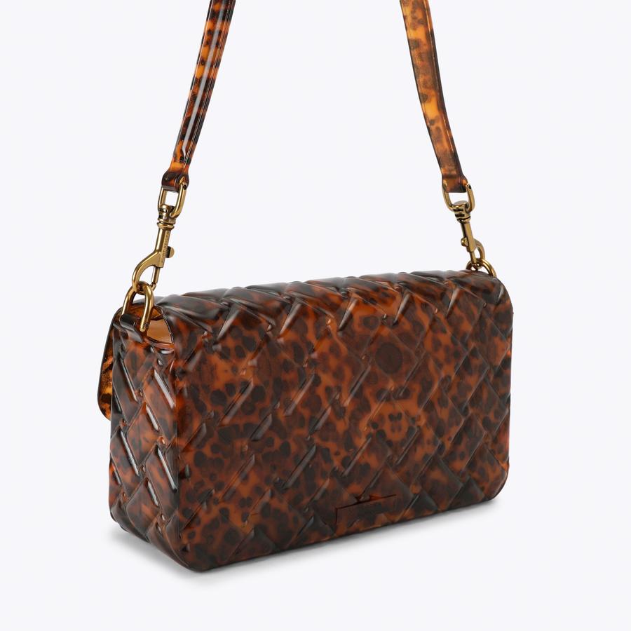 JELLY KENSINGTON SH DR Brown Tortoiseshell Shoulder Bag by Kurt