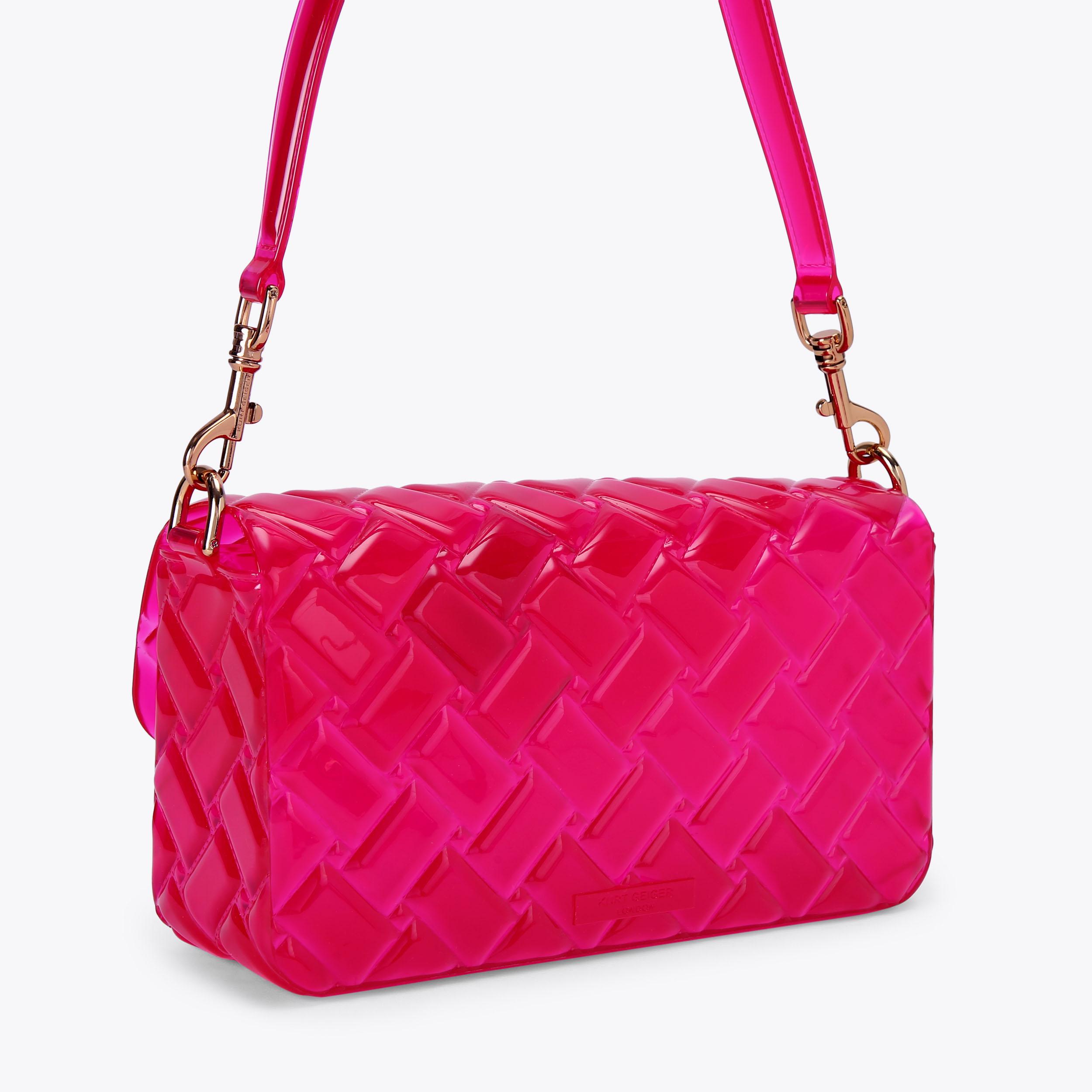 MIRROR9 jelly bag♡ピンク　タイムセール JELLY KENSINGTON SH DR Fuchsia Shoulder Bag Jelly by Kurt Geiger