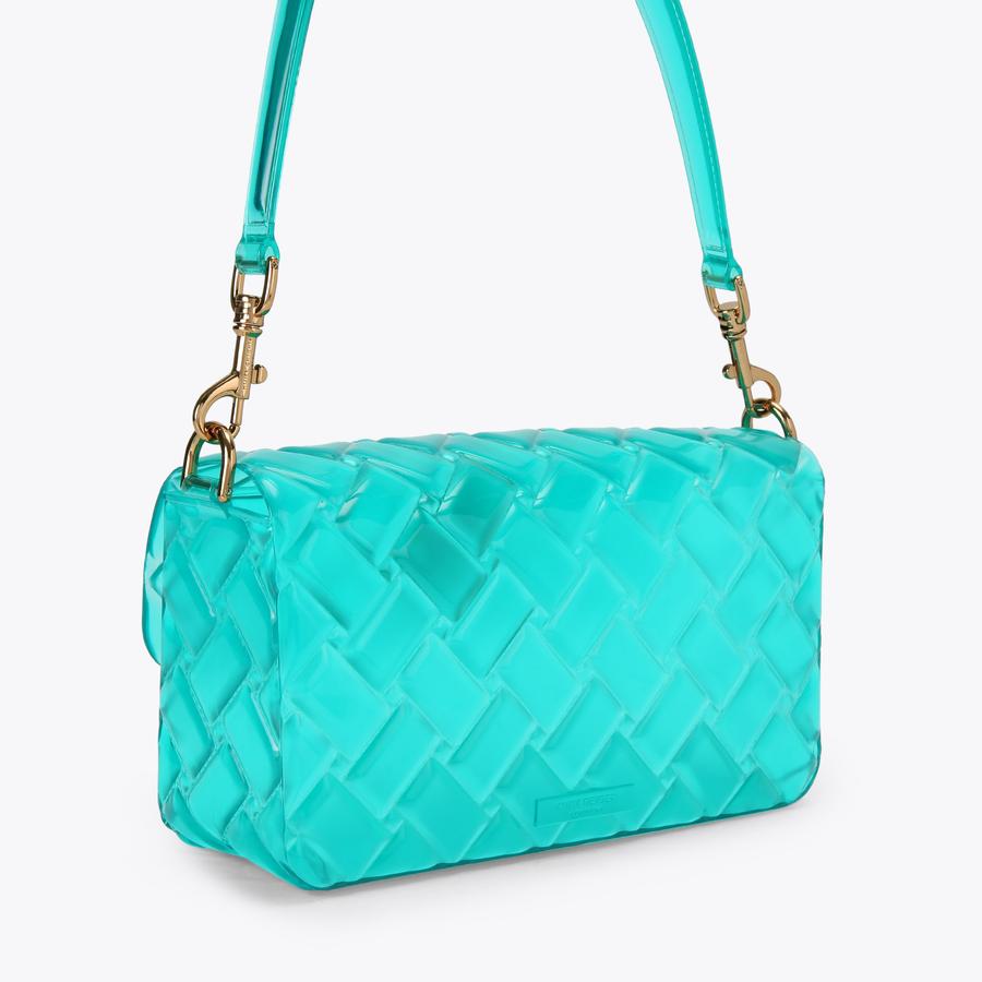 しめ縄 JELLY KENSINGTON SH DR Shoulder Jelly Turquoise Bag by Kurt Geiger