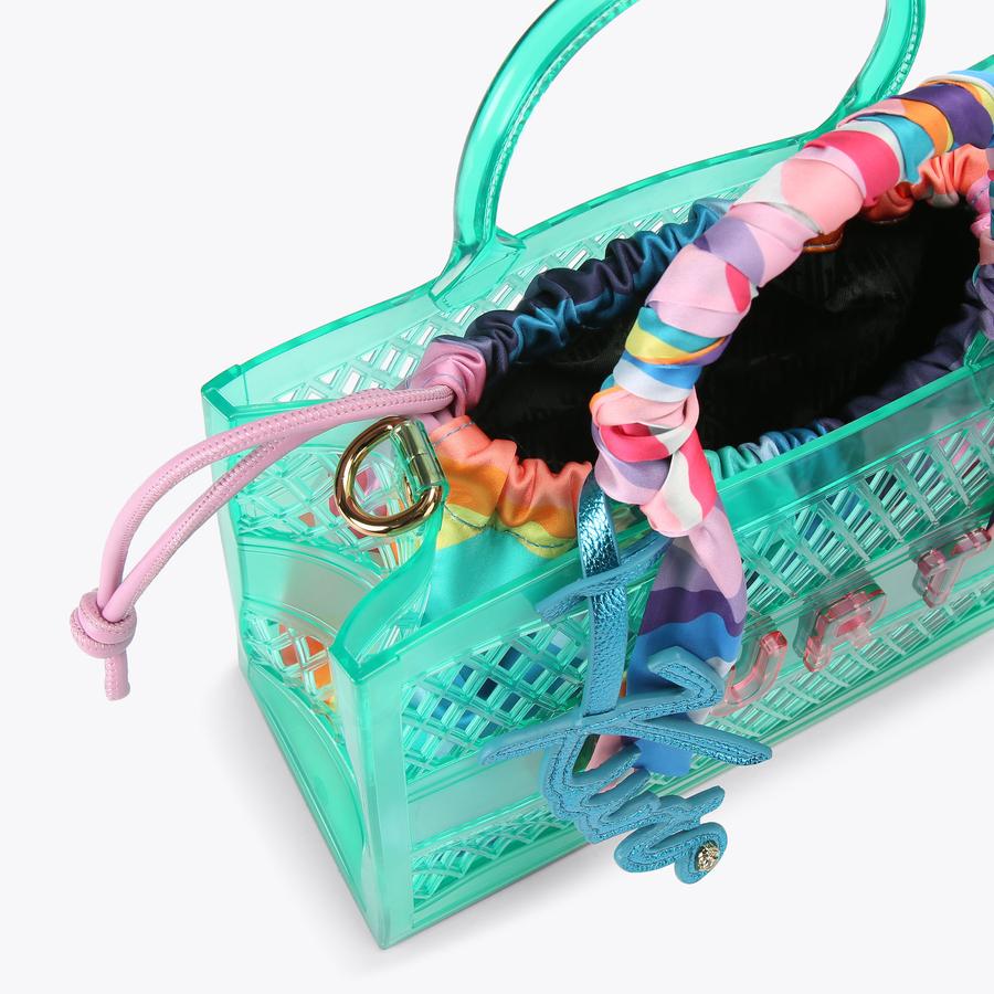 JELLY SM TOTE BAG Turquoise Tote Bag by Kurt Geiger London