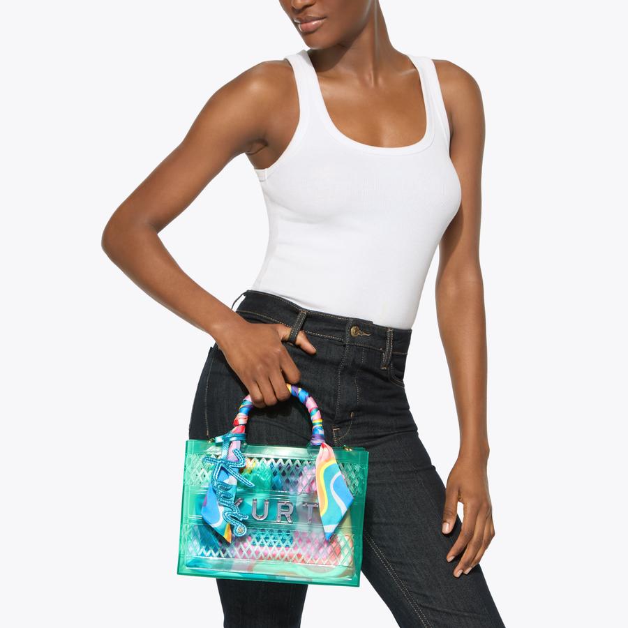 JELLY SM TOTE BAG Turquoise Tote Bag by Kurt Geiger London