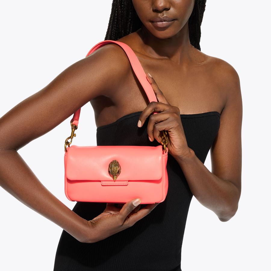 LEATHER MINI OXFORD Pink Shoulder Bag Leather by Kurt Geiger London