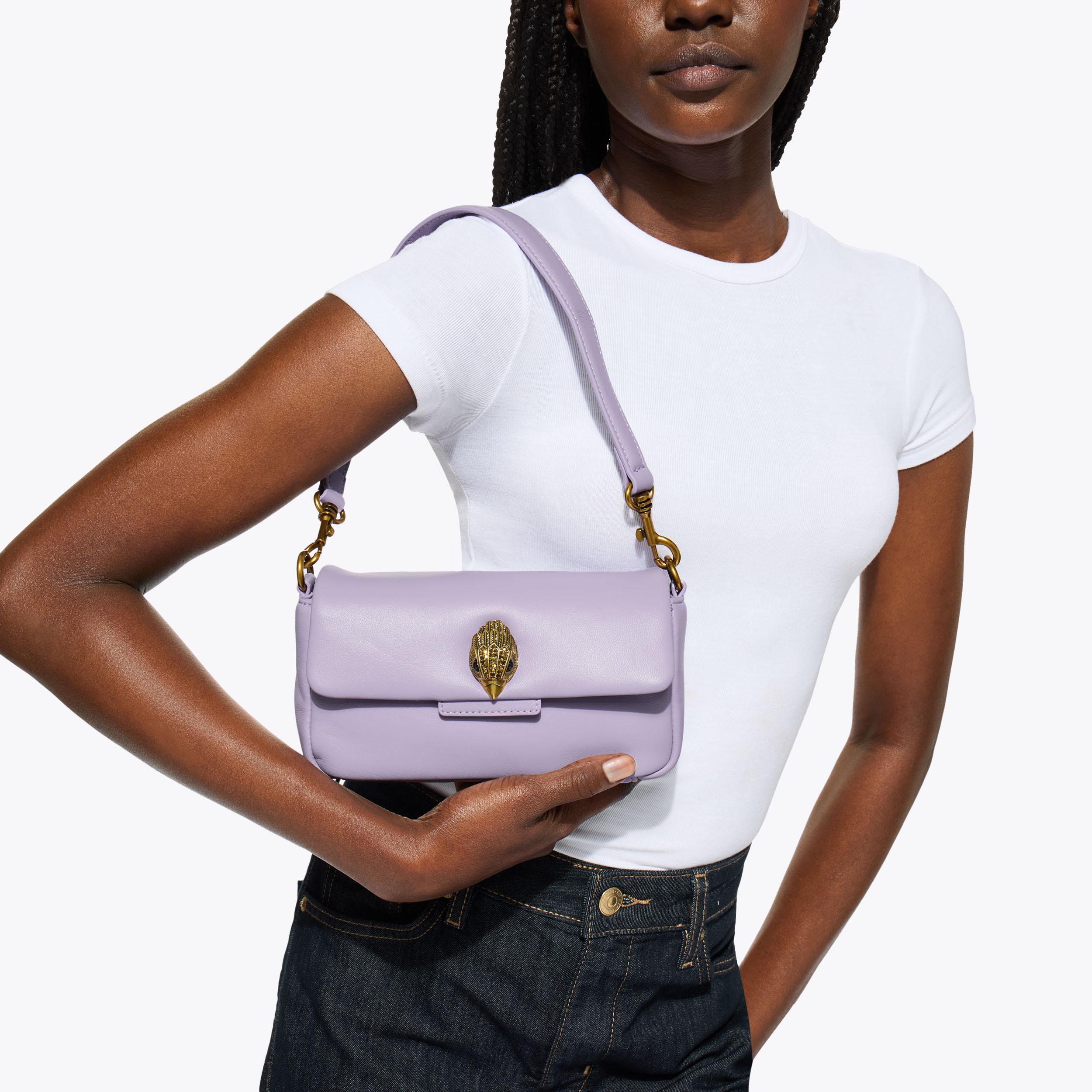 Christian Lacroix 小物入れ 紫 金 LEATHER MINI OXFORD Lilac Leather Shoulder Bag by Kurt Geiger London