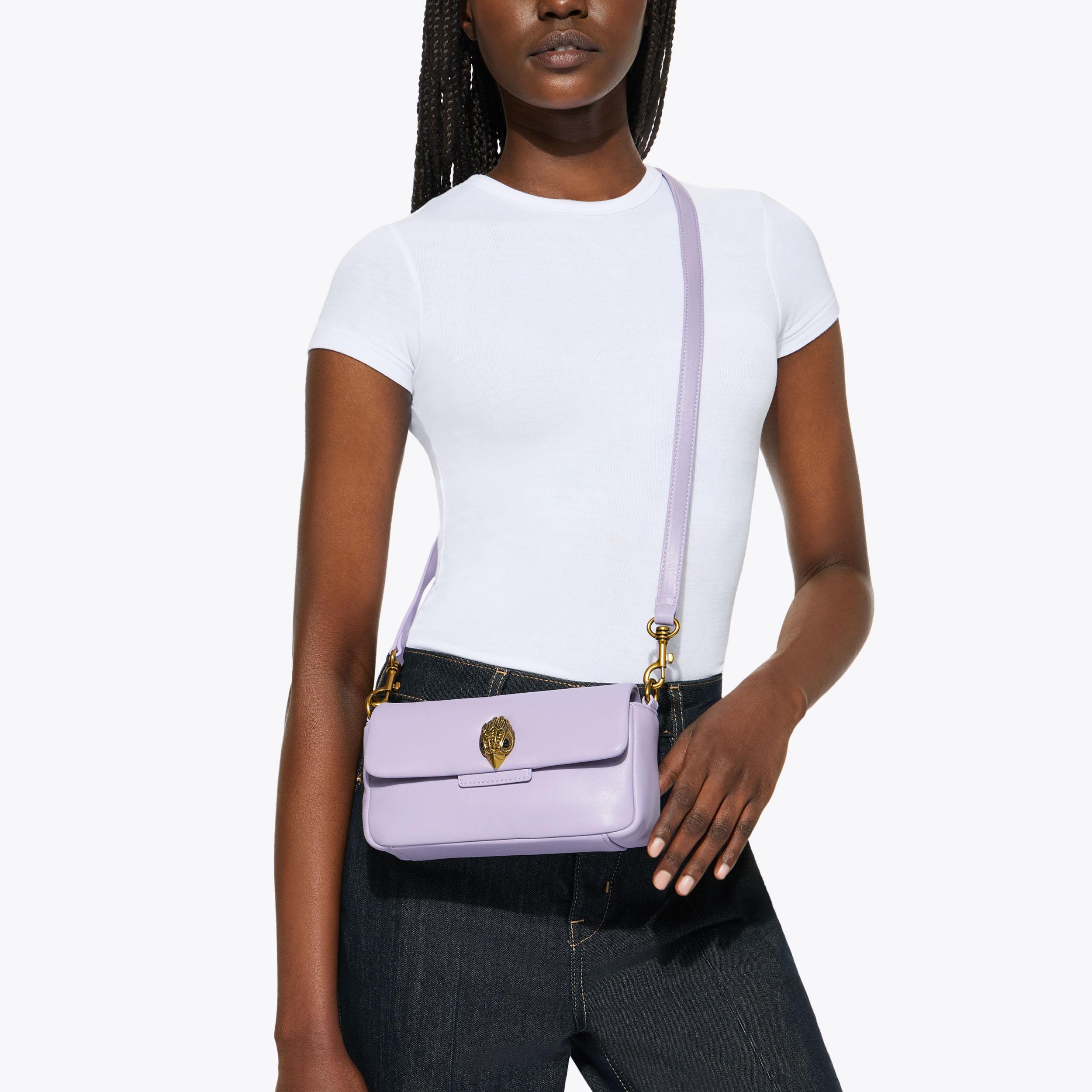 Christian Lacroix 小物入れ 紫 金 LEATHER MINI OXFORD Lilac Leather Shoulder Bag by Kurt Geiger London