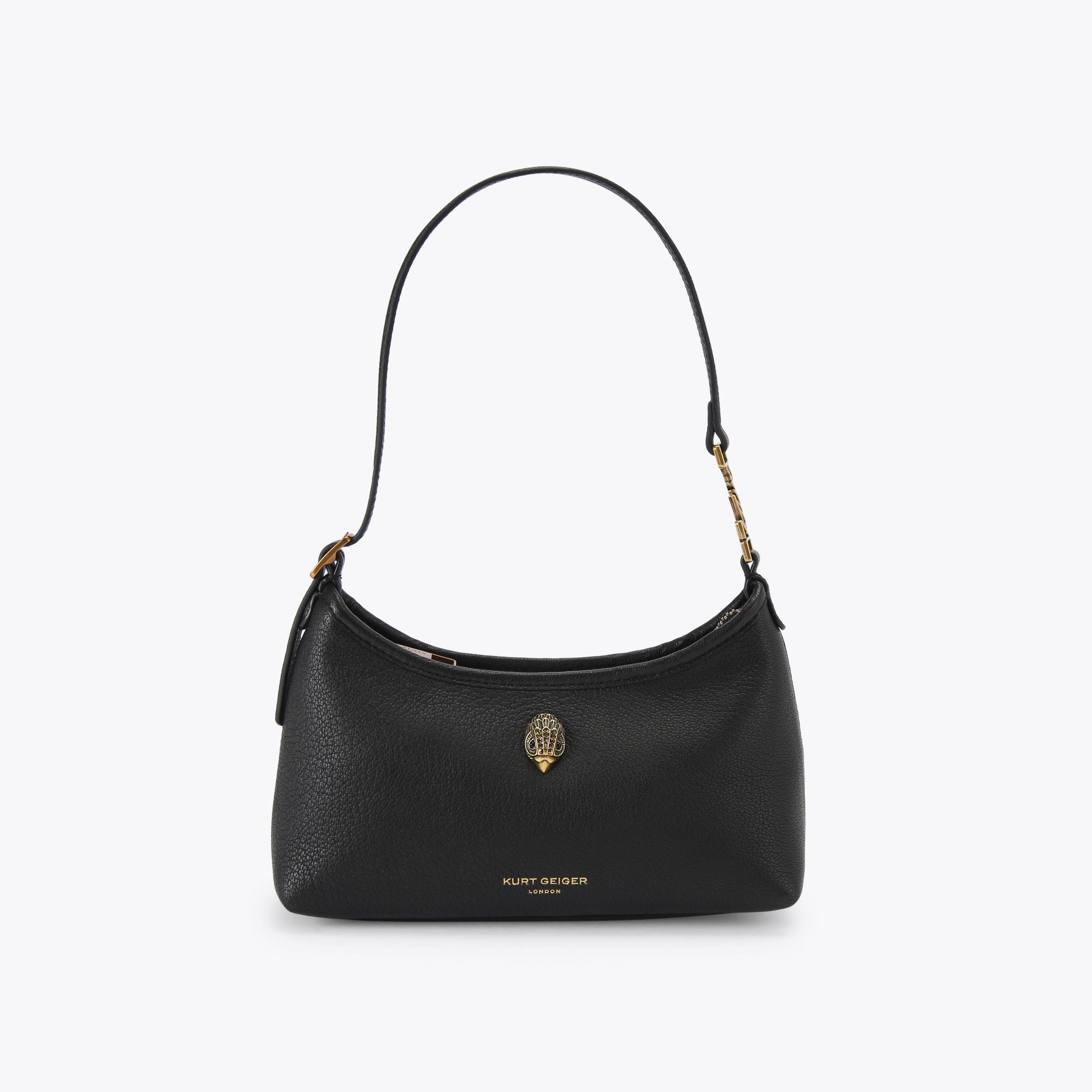 KURT MINI SHOULDER BAG Black Pebble Grain Shoulder Bag by Kurt