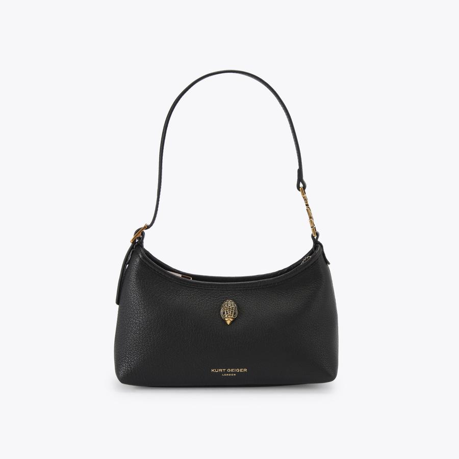 KURT MINI SHOULDER BAG Black Pebble Grain Shoulder Bag by Kurt