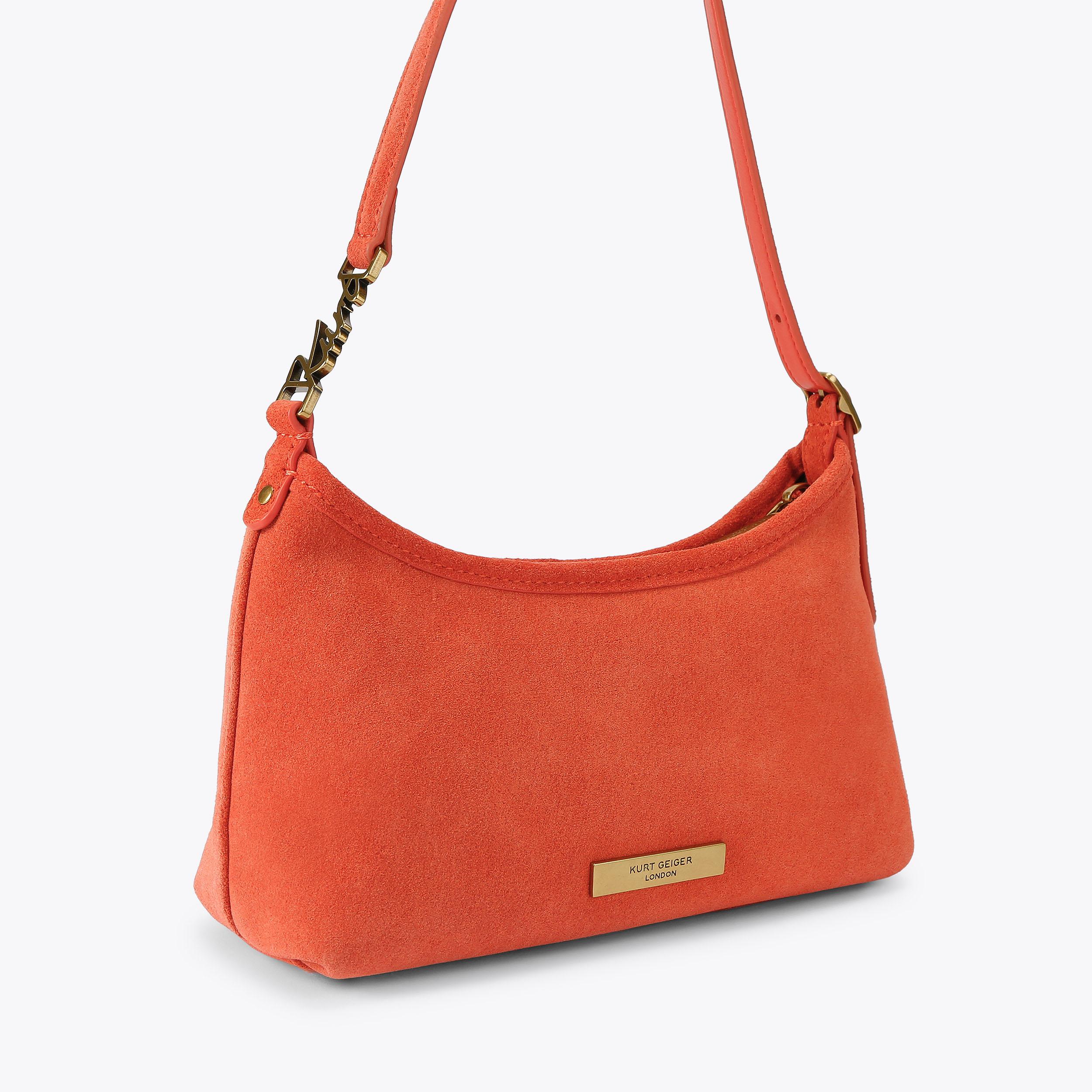 KURT SLING Orange Suede Leather Bag by Kurt Geiger London