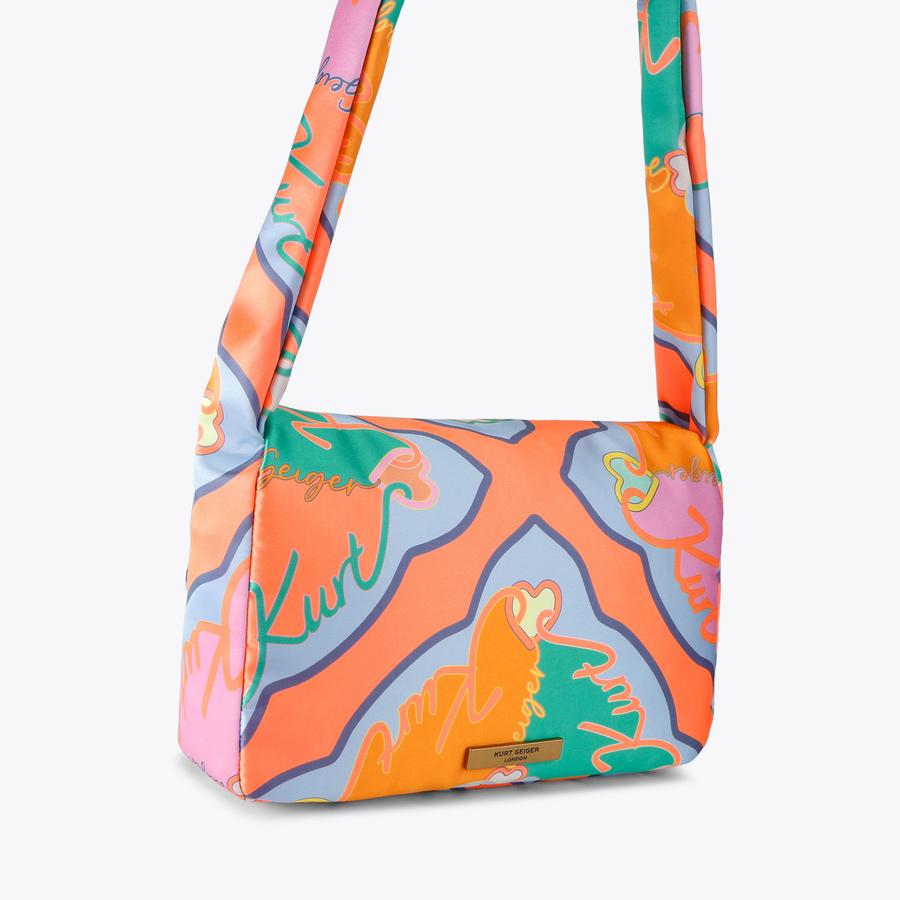 KENSINGTON KNOT SHOULDER Shoulder Bag Kurt Geiger Print Satin Bag