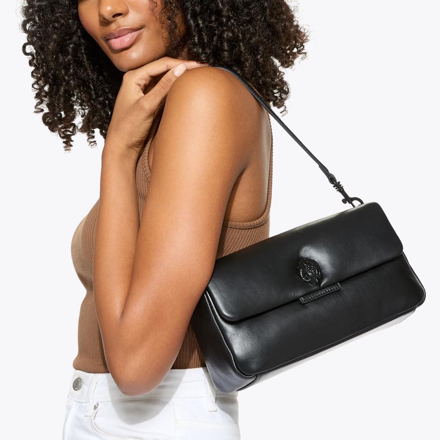 LEATHER OXFORD BAG DR Black Leather Cross Body Bag by Kurt Geiger