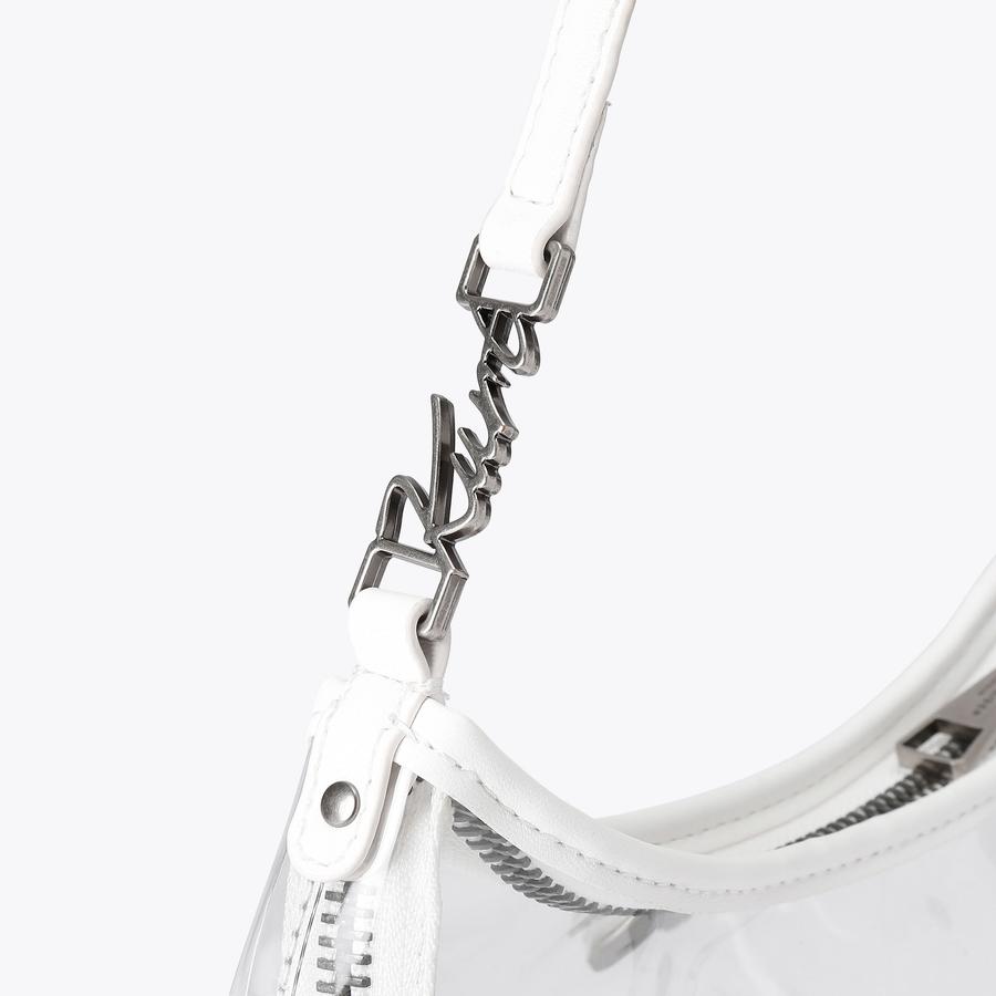 VINYL KURT MINI SHOULDER White Transparent Shoulder Bag by Kurt