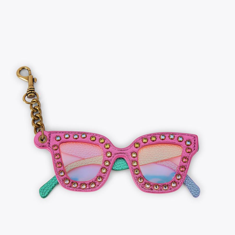 Kurt Geiger Pink Rhinestone Sunglasses Keychain Accessory Kurt Geiger Pink Sunglasses Charm main image 3
