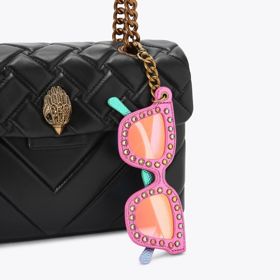 SUNGLASSES CHARM Metallic Pink Sunglasses by Kurt Geiger London display picture 3
