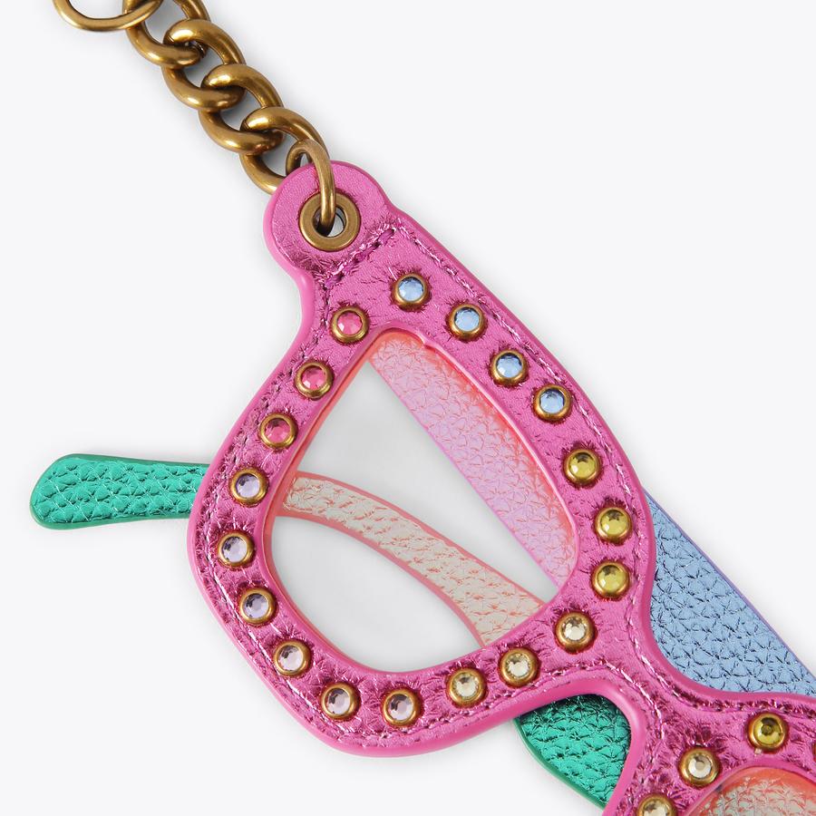 SUNGLASSES CHARM Metallic Pink Sunglasses by Kurt Geiger London display picture 1