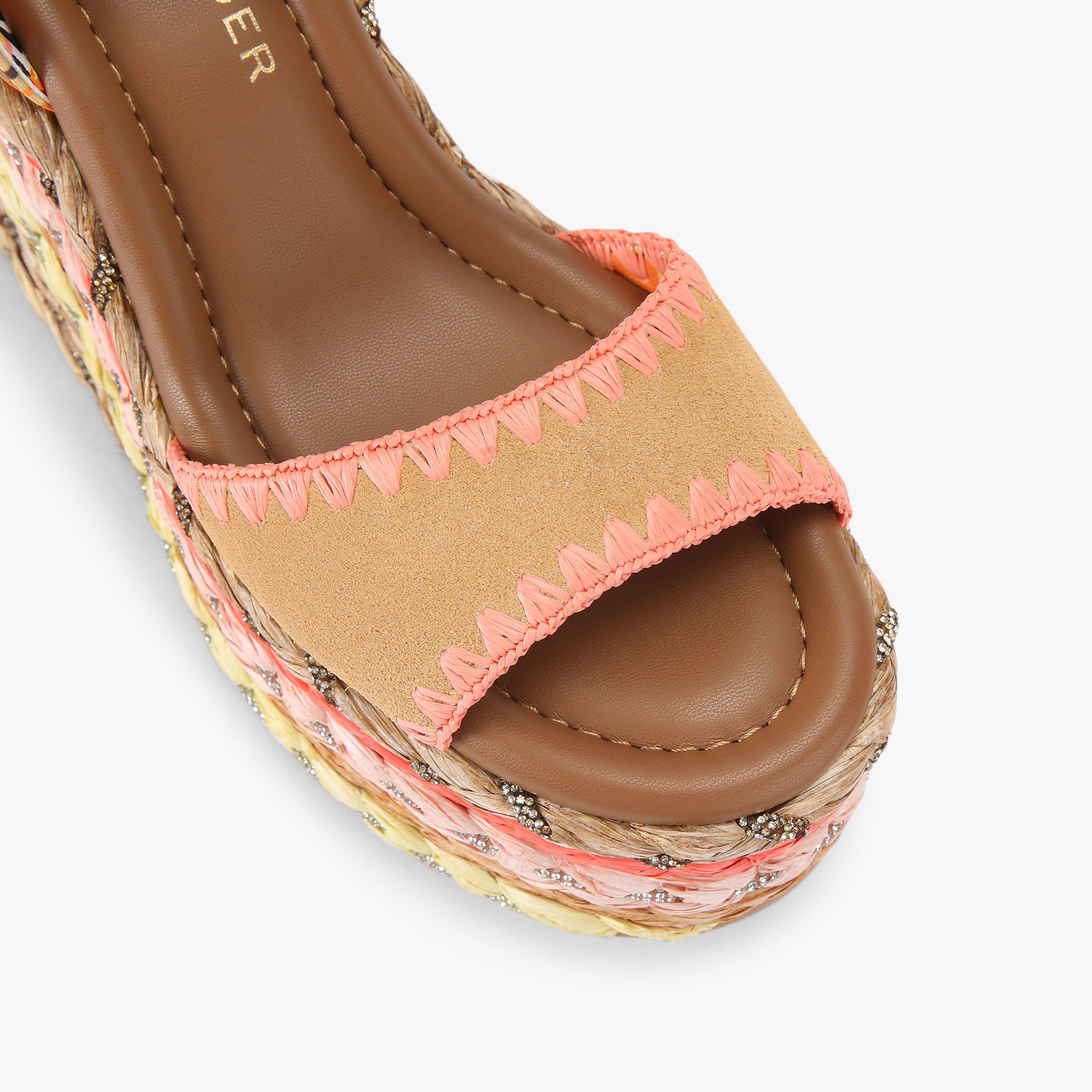 22.しめ縄 CHELSEA SCARF WEDGE Scarf Wedge Heel by Kurt Geiger London