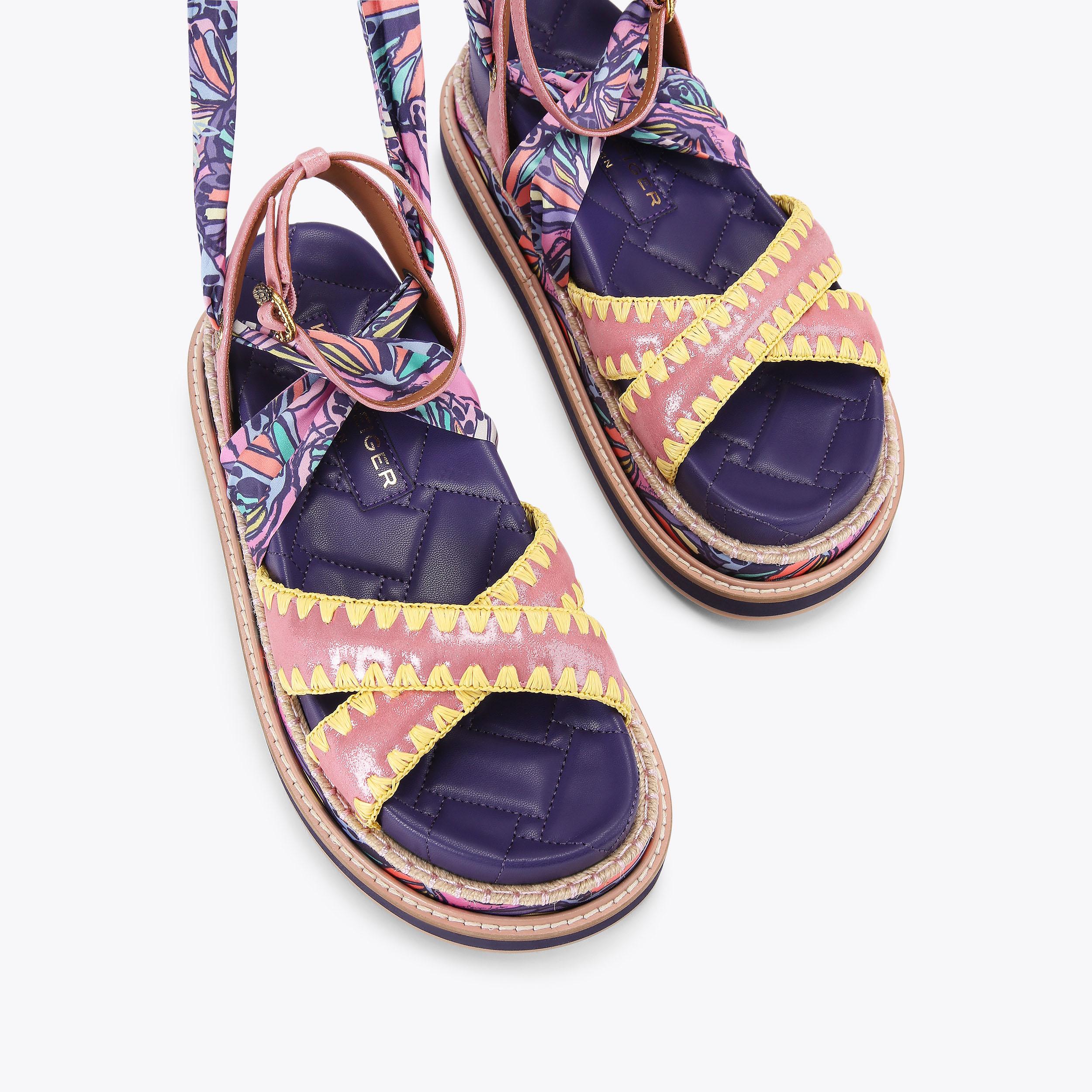 ORSON CROSS SCARF SDL Butterfly Scarf Sandal by Kurt Geiger London