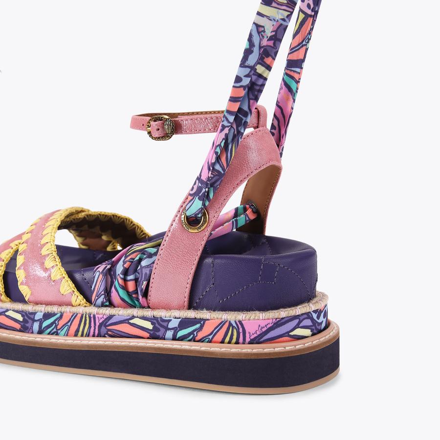 ORSON CROSS SCARF SDL Butterfly Scarf Sandal by Kurt Geiger London