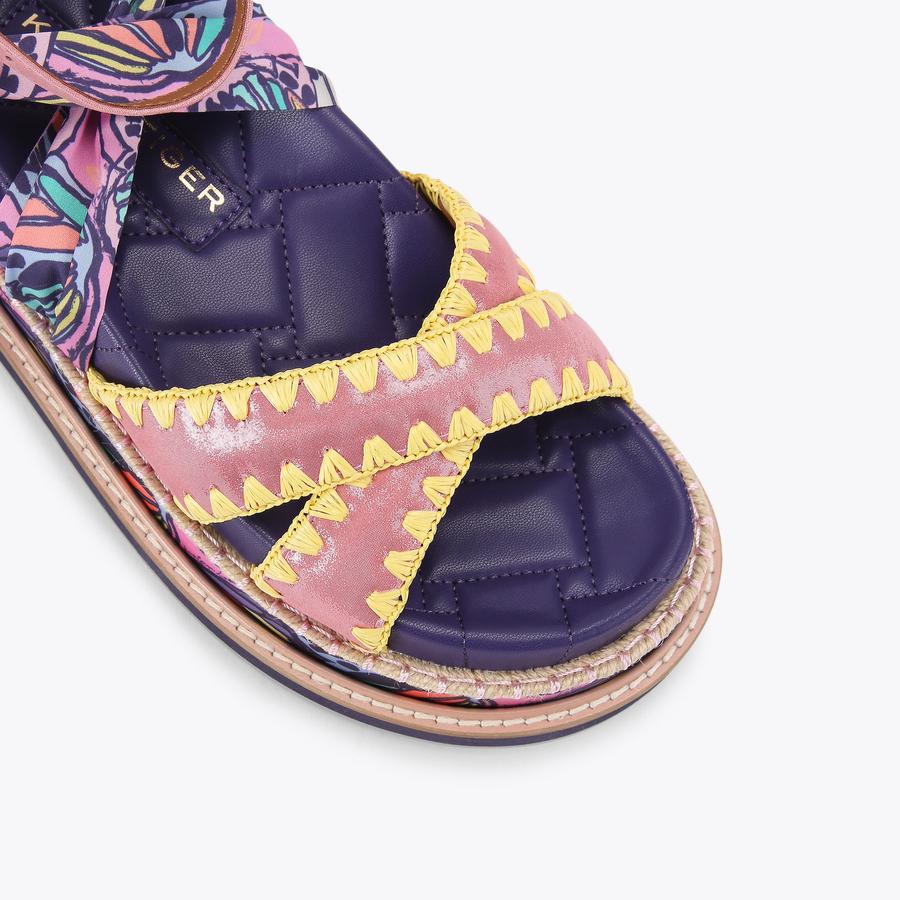 ORSON CROSS SCARF SDL Butterfly Scarf Sandal by Kurt Geiger London