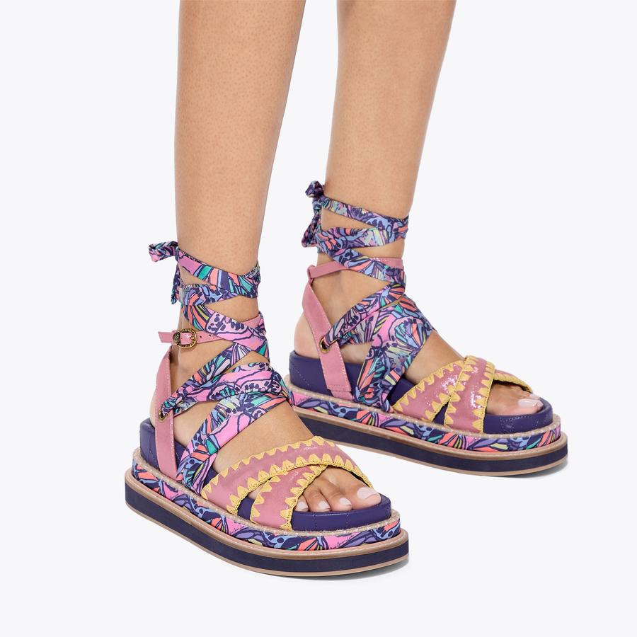 ORSON CROSS SCARF SDL Butterfly Scarf Sandal by Kurt Geiger London