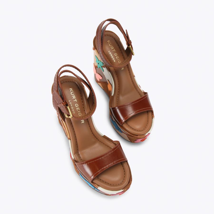 PATCHWORK PLATFORM WEDGE Patchwork Wedge Heel by Kurt Geiger London