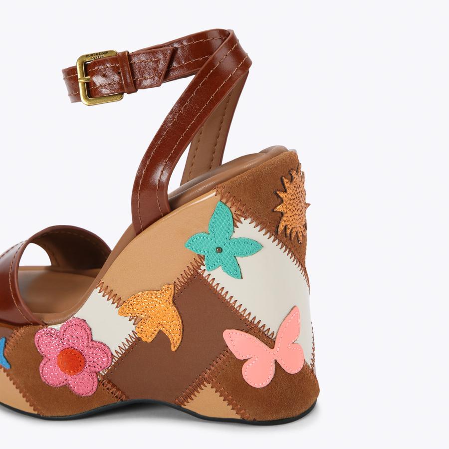 PATCHWORK PLATFORM WEDGE Patchwork Wedge Heel by Kurt Geiger London