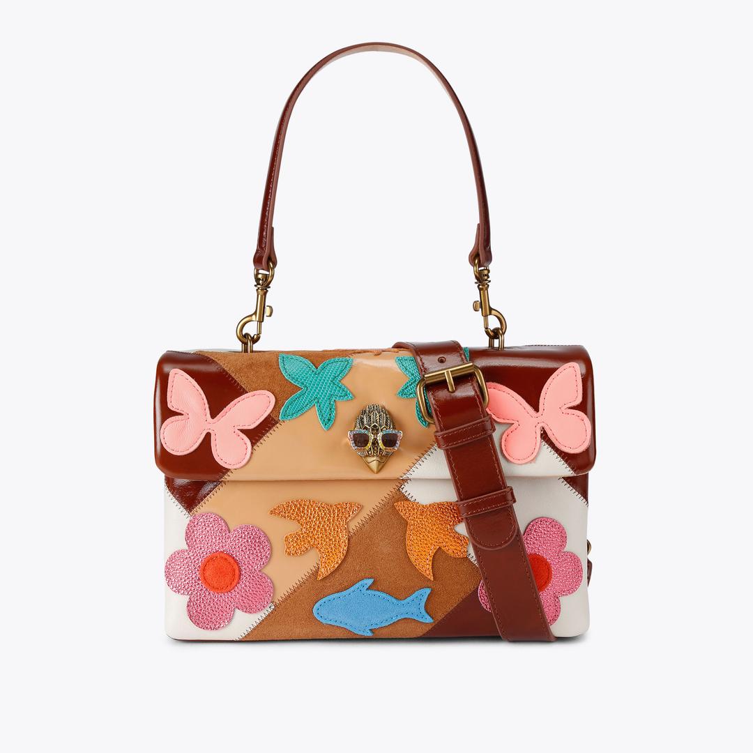 KENSINGTON BAG ST Brown Stitched Shoulder Bag by Kurt Geiger London — Kurt Geiger London