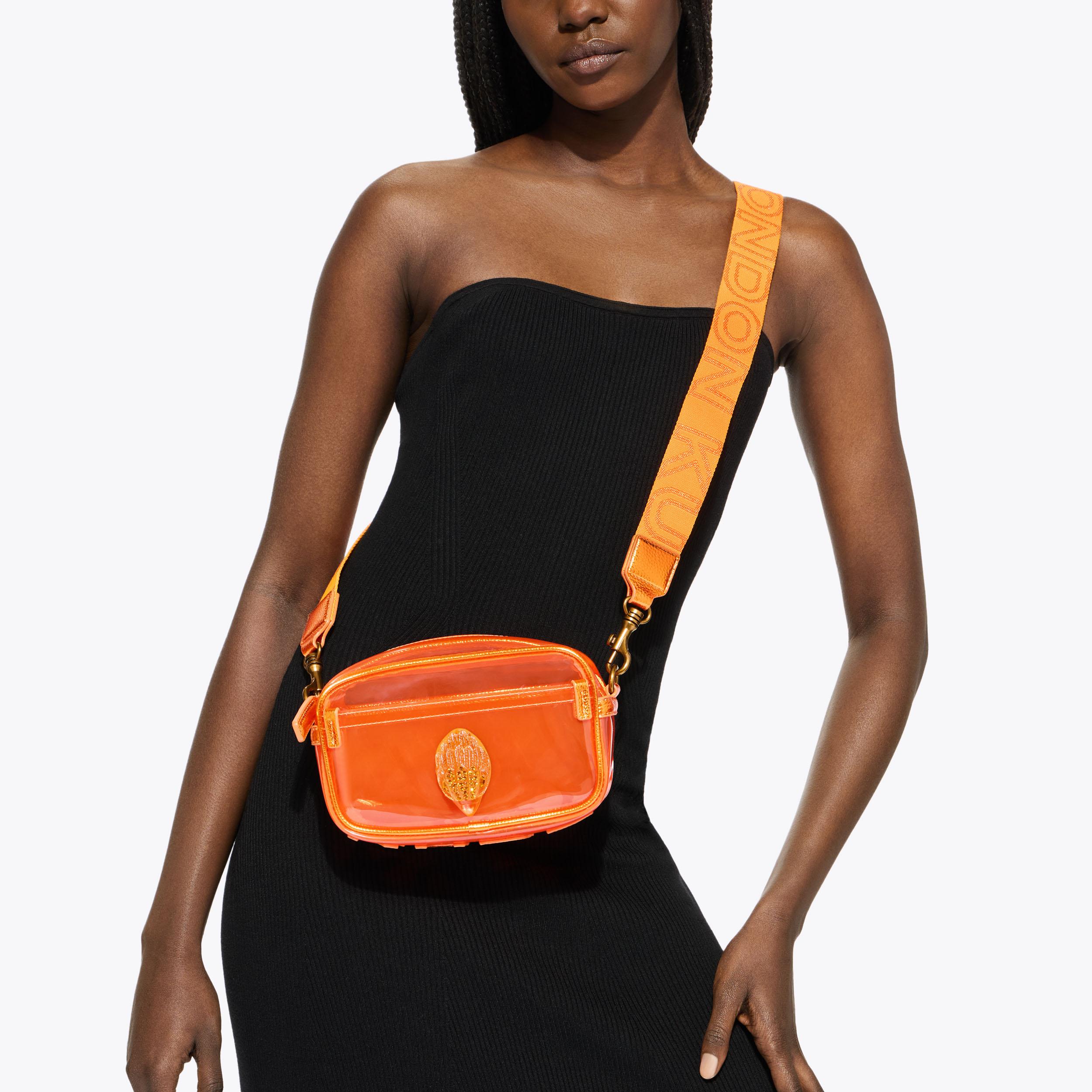VINYL KENSINGTON S CAMERA Orange Vinyl Camera Bag by Kurt Geiger