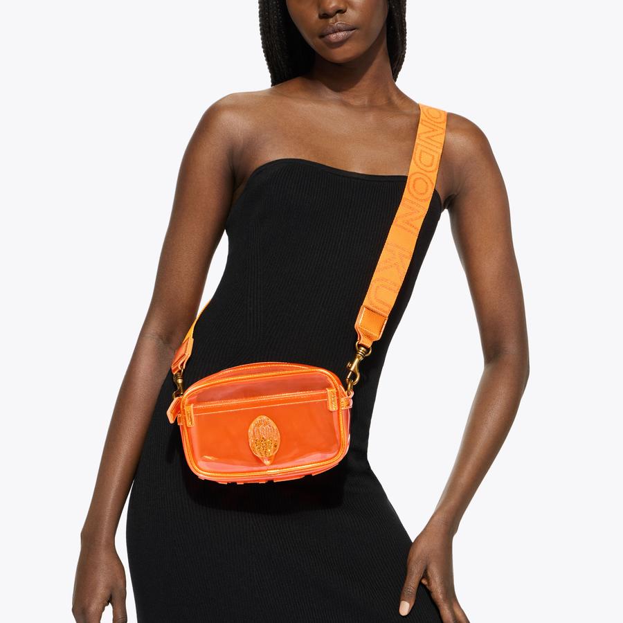 VINYL KENSINGTON S CAMERA Orange Vinyl Camera Bag by Kurt Geiger