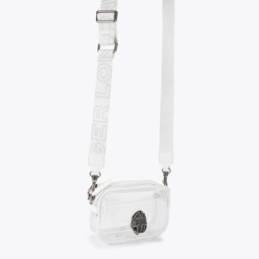 VINYL KENSINGTON S CAMERA White Cross Body Bag by Kurt Geiger London