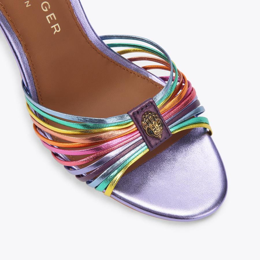 MULTI STRAP TIE SANDAL Multi-colour Tie Strap Sandal by Kurt