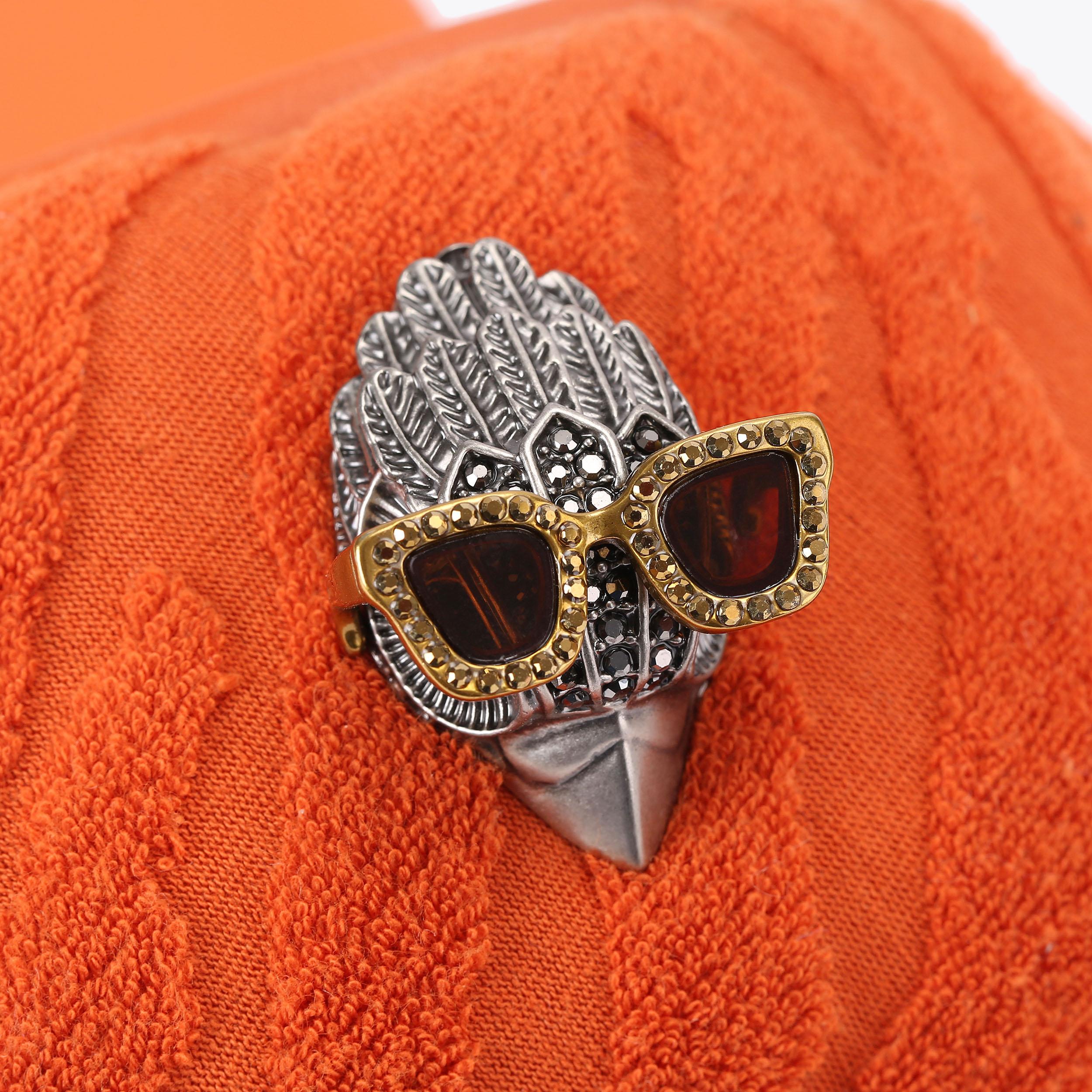 EAGLE PUFF SLIDE Orange Terry Towelling Sandal by Kurt Geiger London