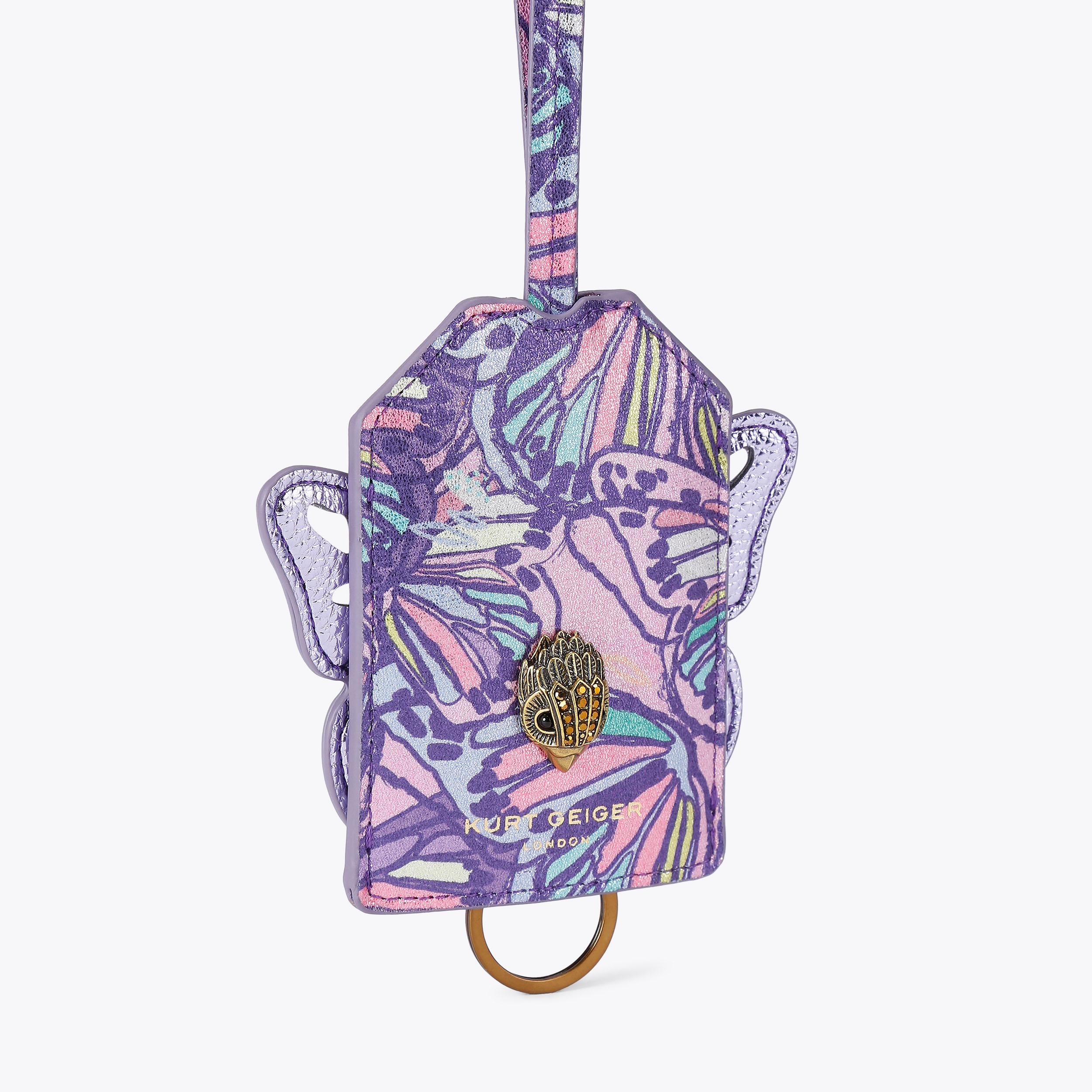 BUTTERFLY LANYARD Lilac Butterfly Luggage Tag by Kurt Geiger London