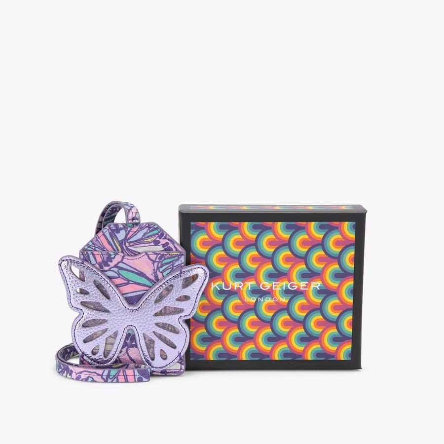 BUTTERFLY LANYARD Lilac Butterfly Luggage Tag by Kurt Geiger London