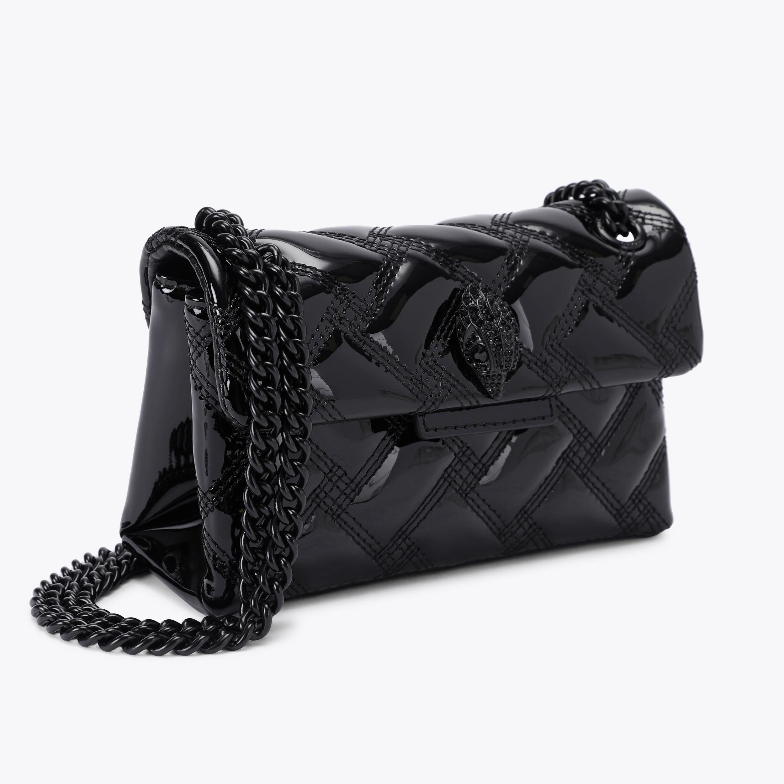 KENSINGTON DR 17 Black Patent Leather Mini Crossbody Bag by Kurt