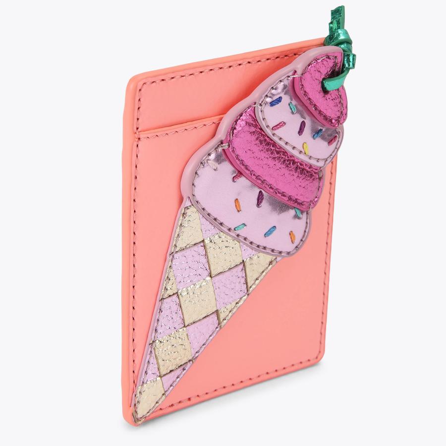 CC HOLDER ICECREAM Pink Ice-Cream Cut Out Card Holder by Kurt