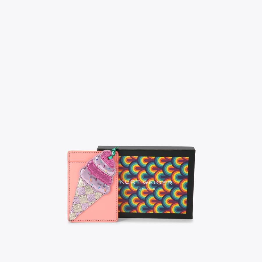 CC HOLDER ICECREAM Pink Ice-Cream Cut Out Card Holder by Kurt