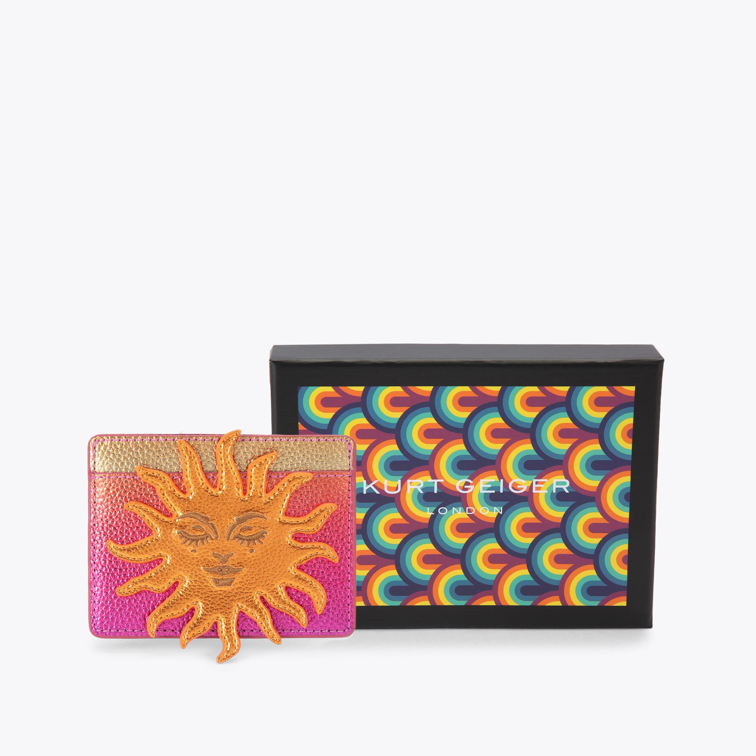 CC HOLDER SUN Orange Metallic Holder by Kurt Geiger London