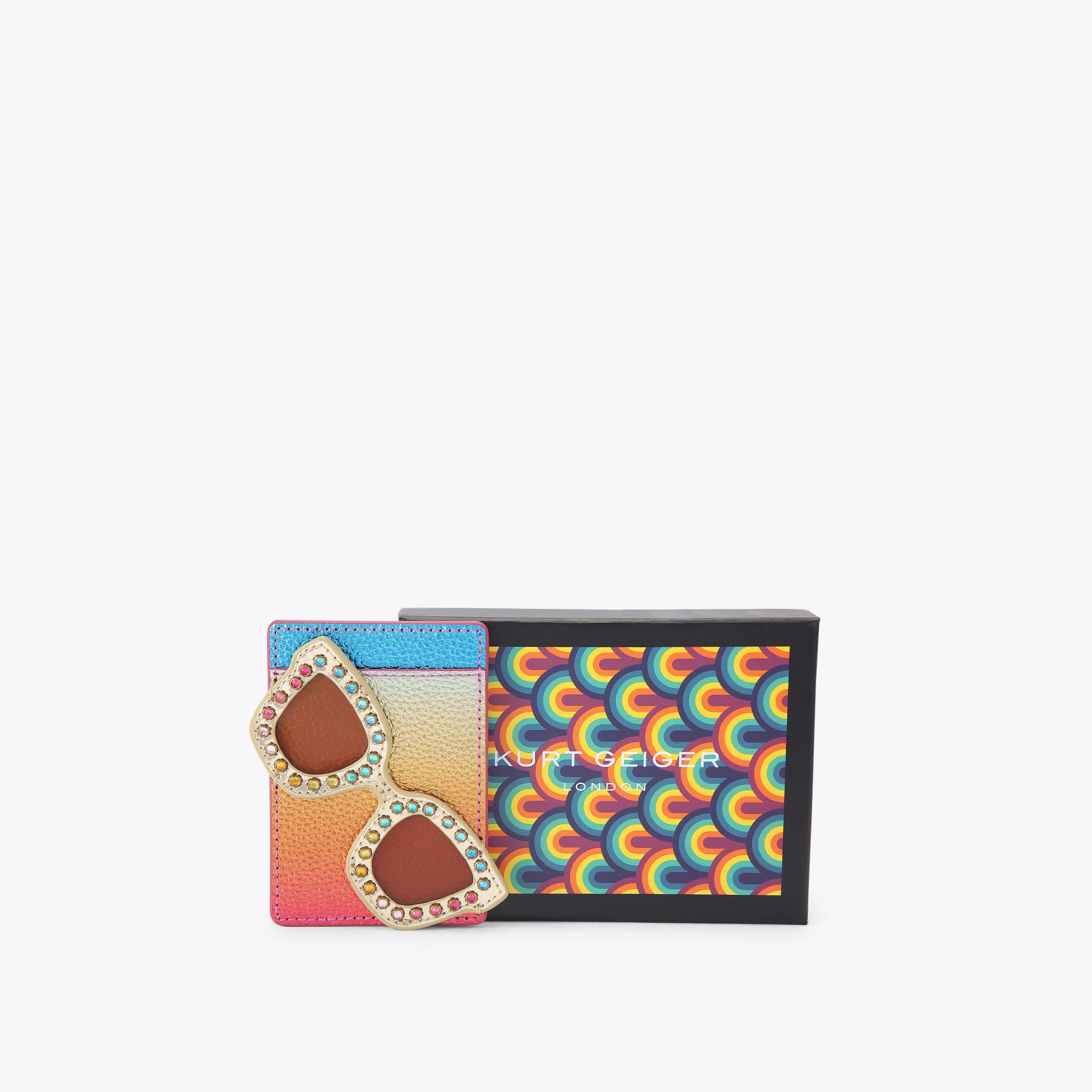 CC HOLDER V SUNGLASSES Ombre Metallic Card Holder by Kurt Geiger