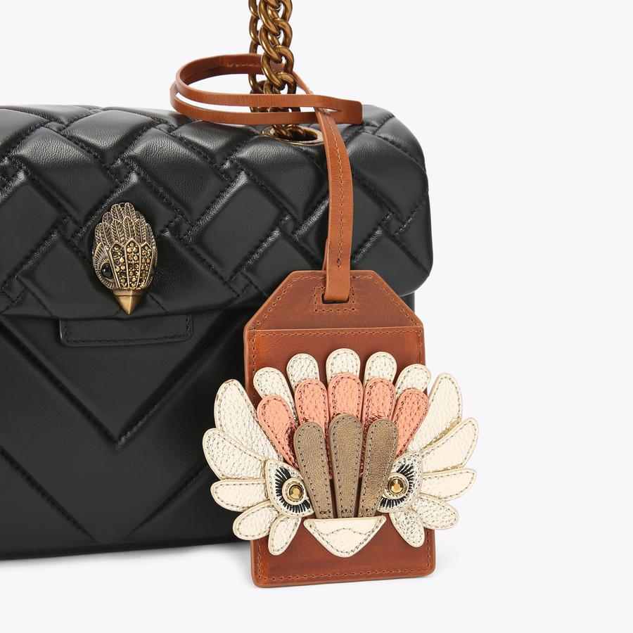 カートジェイガーロンドン キルティング イーグルヘッド ショルダーバッグ EAGLE LUGGAGE TAG Brown Luggage Bird Tag by Kurt Geiger London
