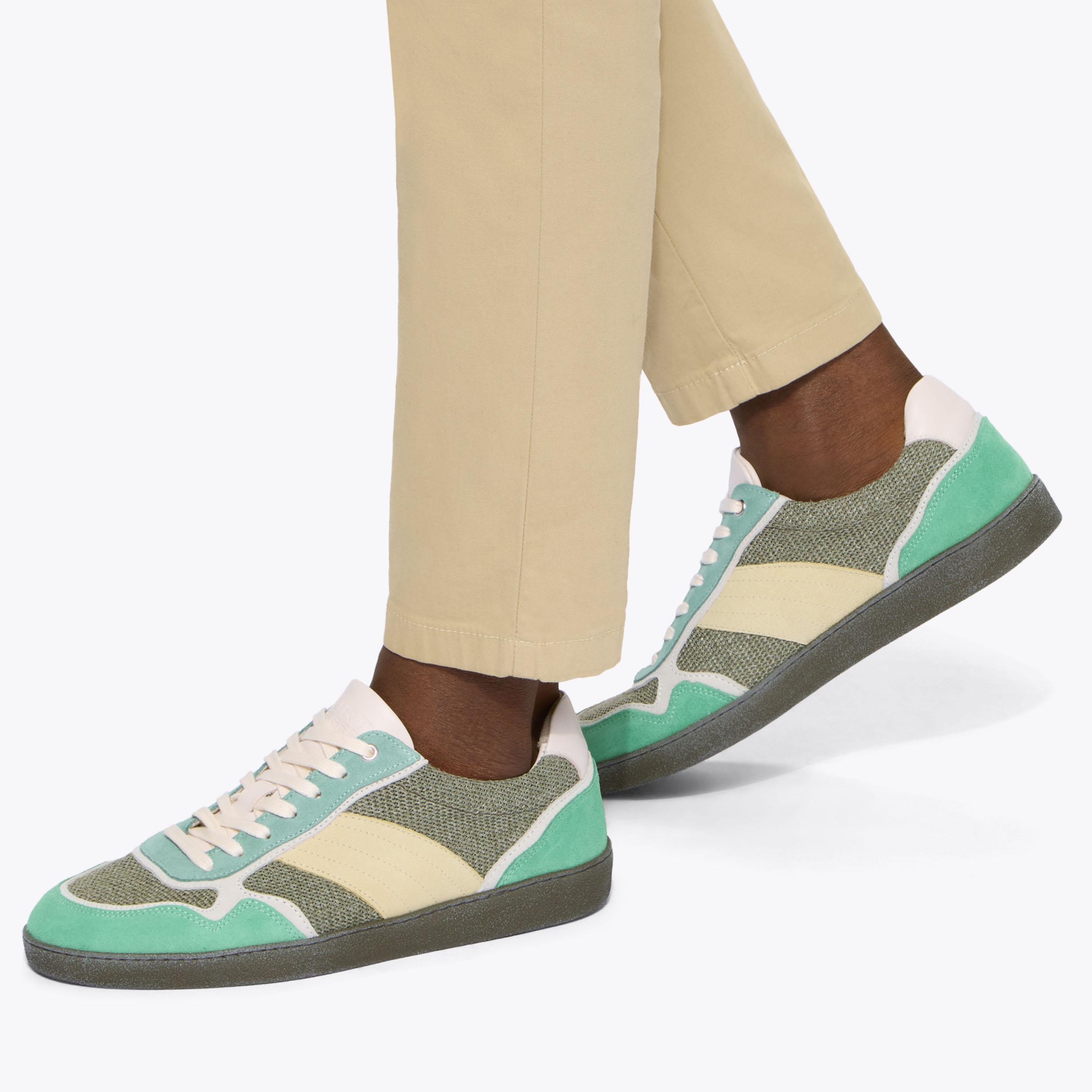 LLOYD 2 Green Patchwork Sneaker by Kurt Geiger London
