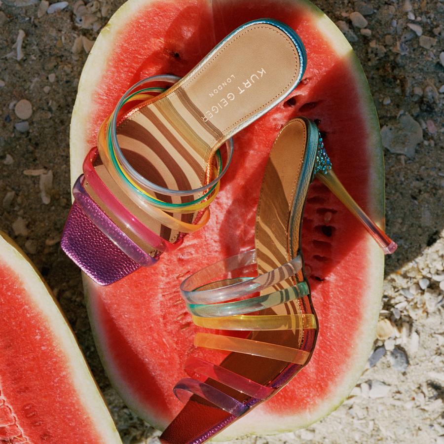 MULTI JELLY STRAP SDL 105 Rainbow Mule Heel by Kurt Geiger London