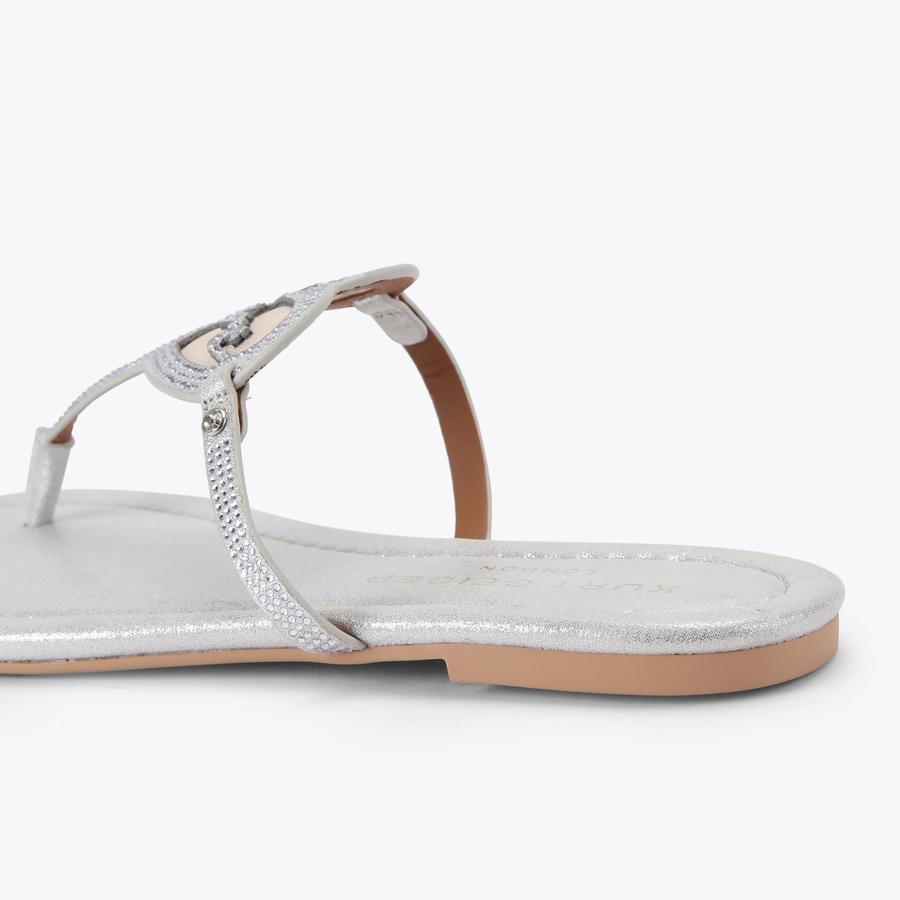 KURT HEART T BAR FLAT Kurt Heart T-Bar Sandal by Kurt Geiger London