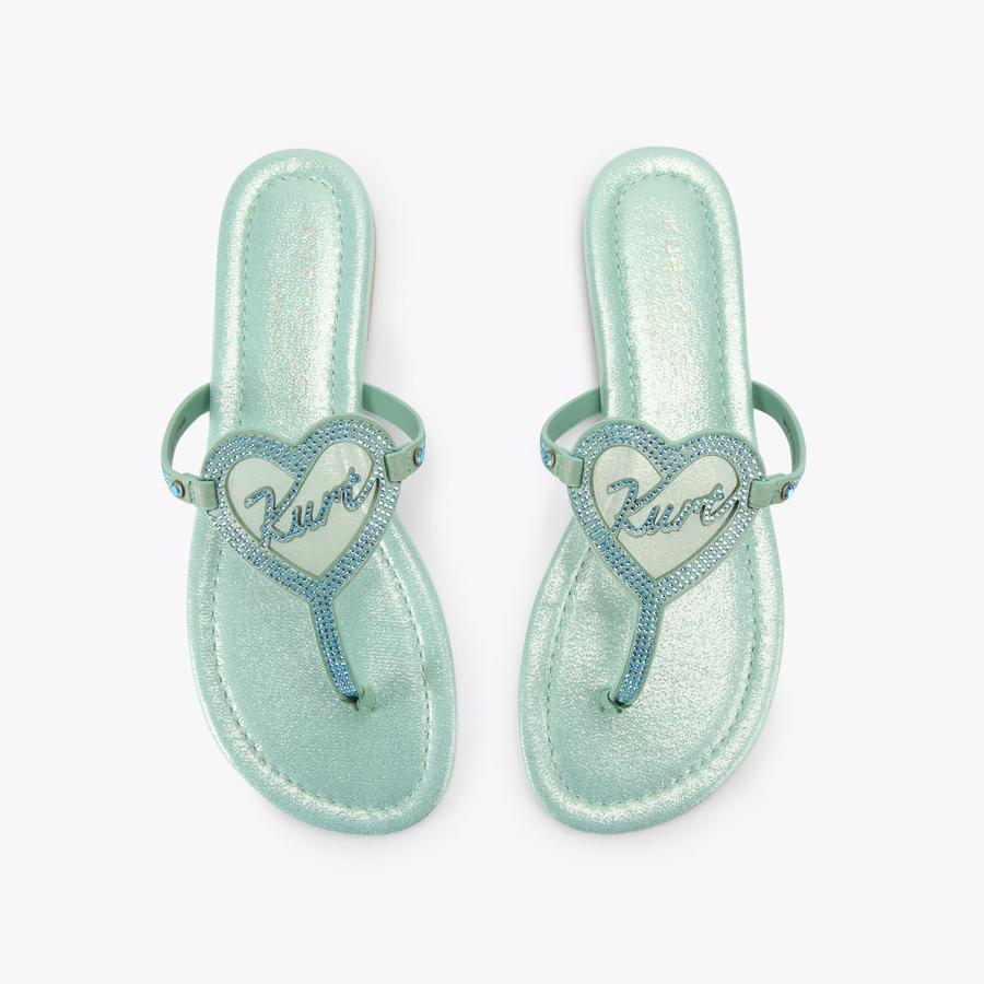 KURT HEART T BAR FLAT Kurt Heart T-Bar Sandal by Kurt Geiger London