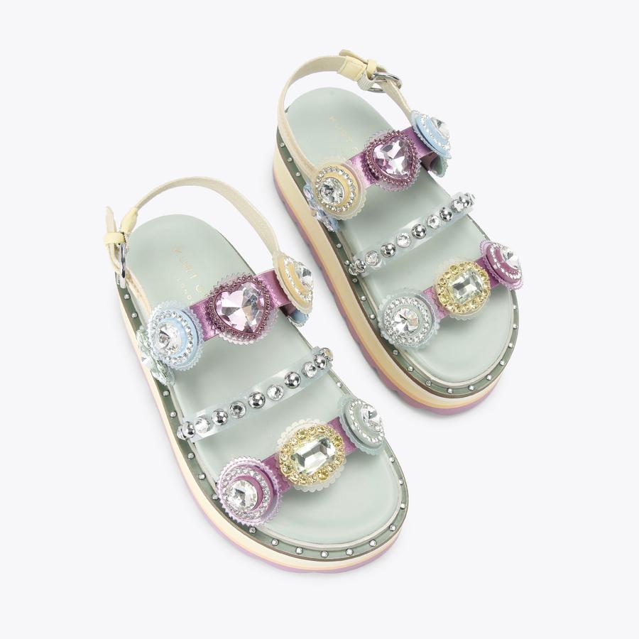 OCTAVIA SLING PLATFORM Transparent Vinyl Platform Sandal by Kurt