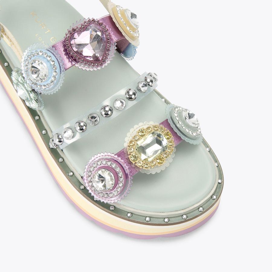 OCTAVIA SLING PLATFORM Transparent Vinyl Platform Sandal by Kurt