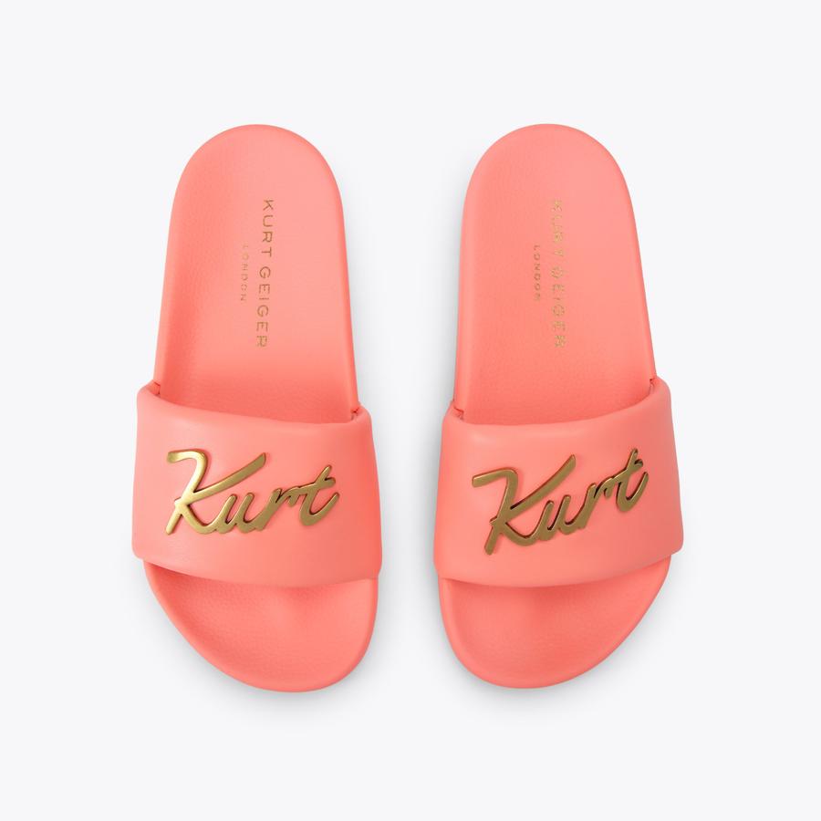 MEENA KURT Pink Leather Kurt Geiger Sandal by Kurt Geiger London