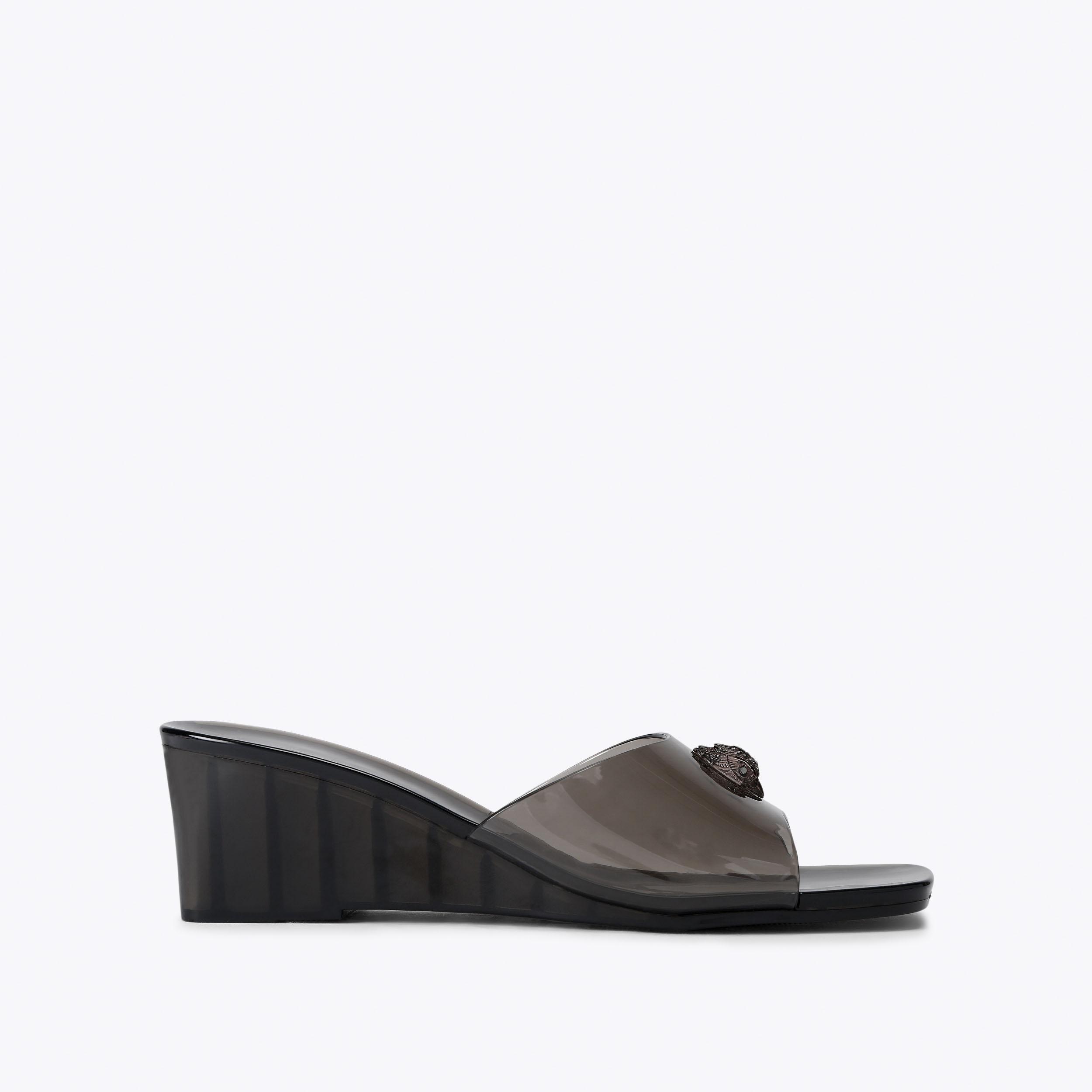 MADDISON WEDGE MULE Black Wedge Heels by Kurt Geiger London