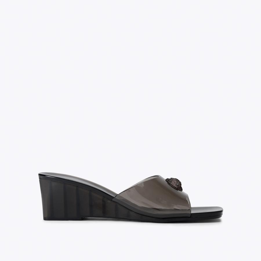 MADDISON WEDGE MULE Black Wedge Heels by Kurt Geiger London