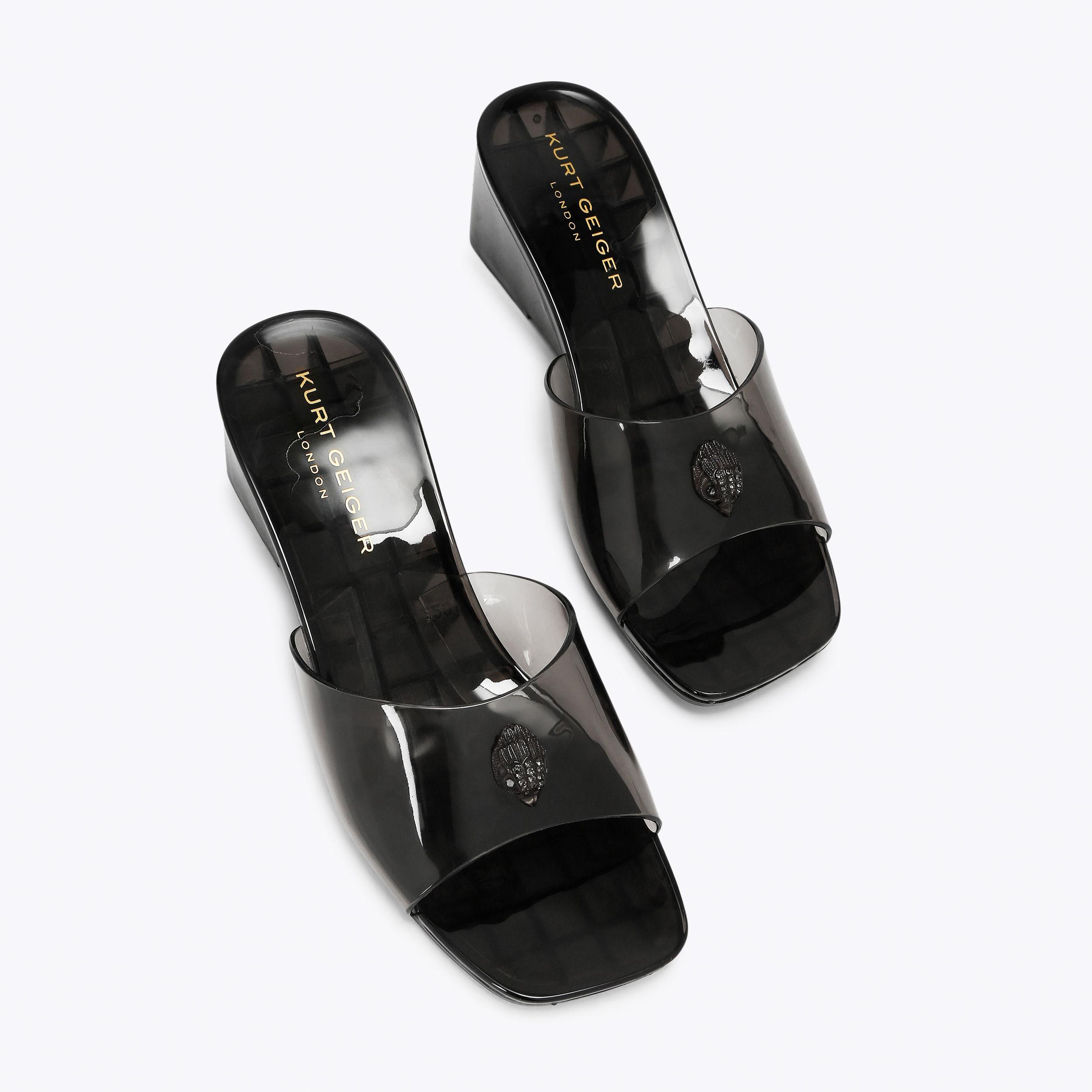 MADDISON WEDGE MULE Black Wedge Heels by Kurt Geiger London