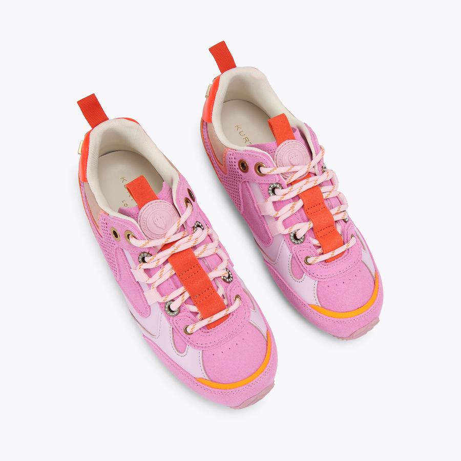 ☆YYY☆　ピンクグロー、高純度リジュラン×２本、コラーゲンブースター KURT SLIM RUNNER Pink Suede Kurt Runner by Kurt Geiger London